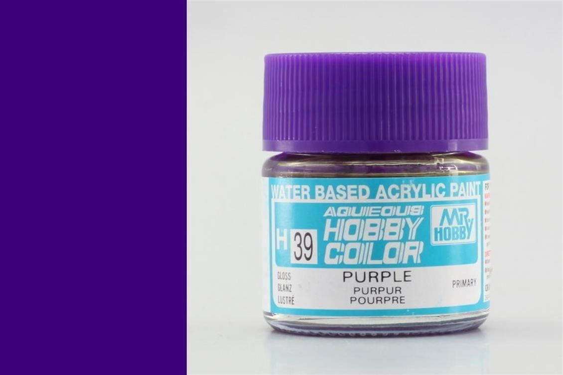 Mr.Hobby H-039 10 ml. Purple, Aqueous Serisi Model Boyası