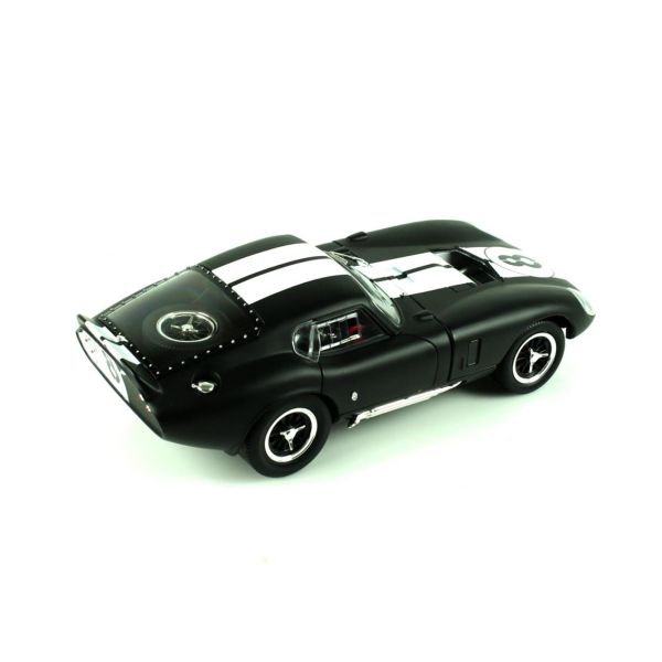 Road Signature 92408 1/18 Ölçek, 1965 Shelby Cobra Daytone Coupe, Black, Sergilemeye Hazır Metal Araba Modeli