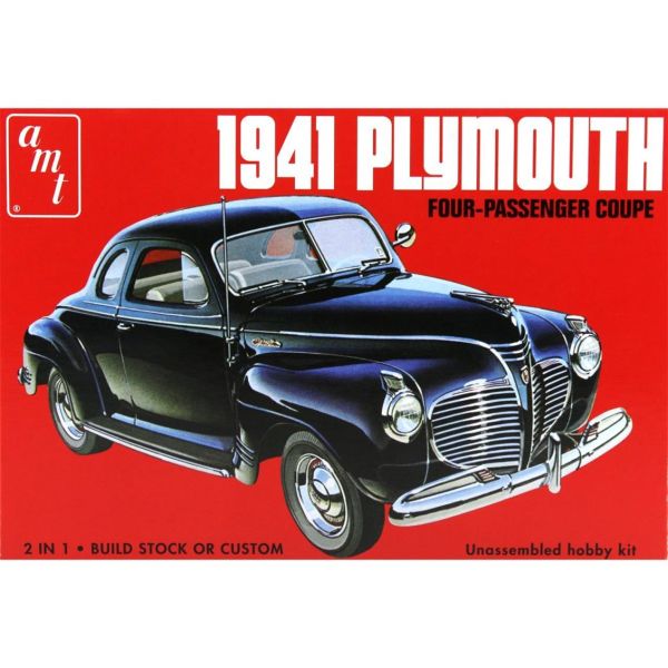 AMT 919 1/25 Ölçek, 1941 Plymouth Coupe Araba, Plastik Model kiti