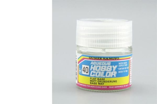 Mr.Hobby H-040 10 ml. Flat Base, Aqueous Serisi Model Boyası