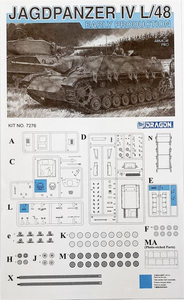 Dragon 7276 1/72 Ölçek, Jagdpanzer IV l/48 Erken Dönem Tank Avcısı Plastik Model Kiti