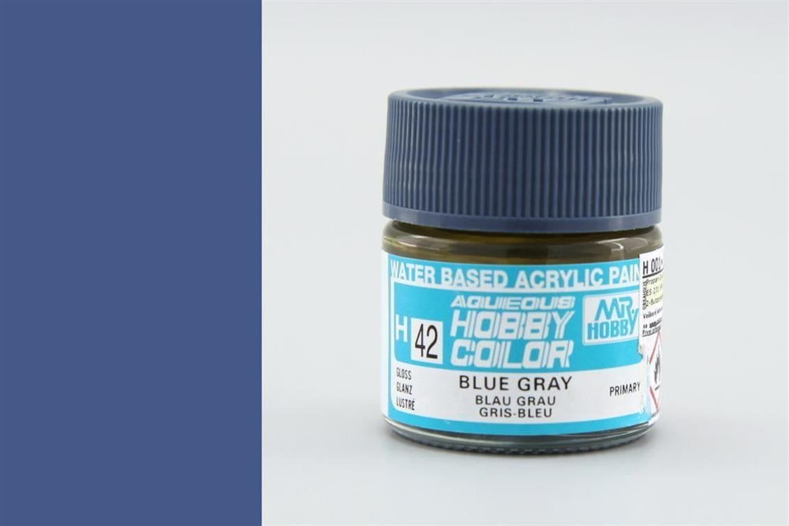 Mr.Hobby H-042 10 ml. Blue Gray, Aqueous Serisi Model Boyası