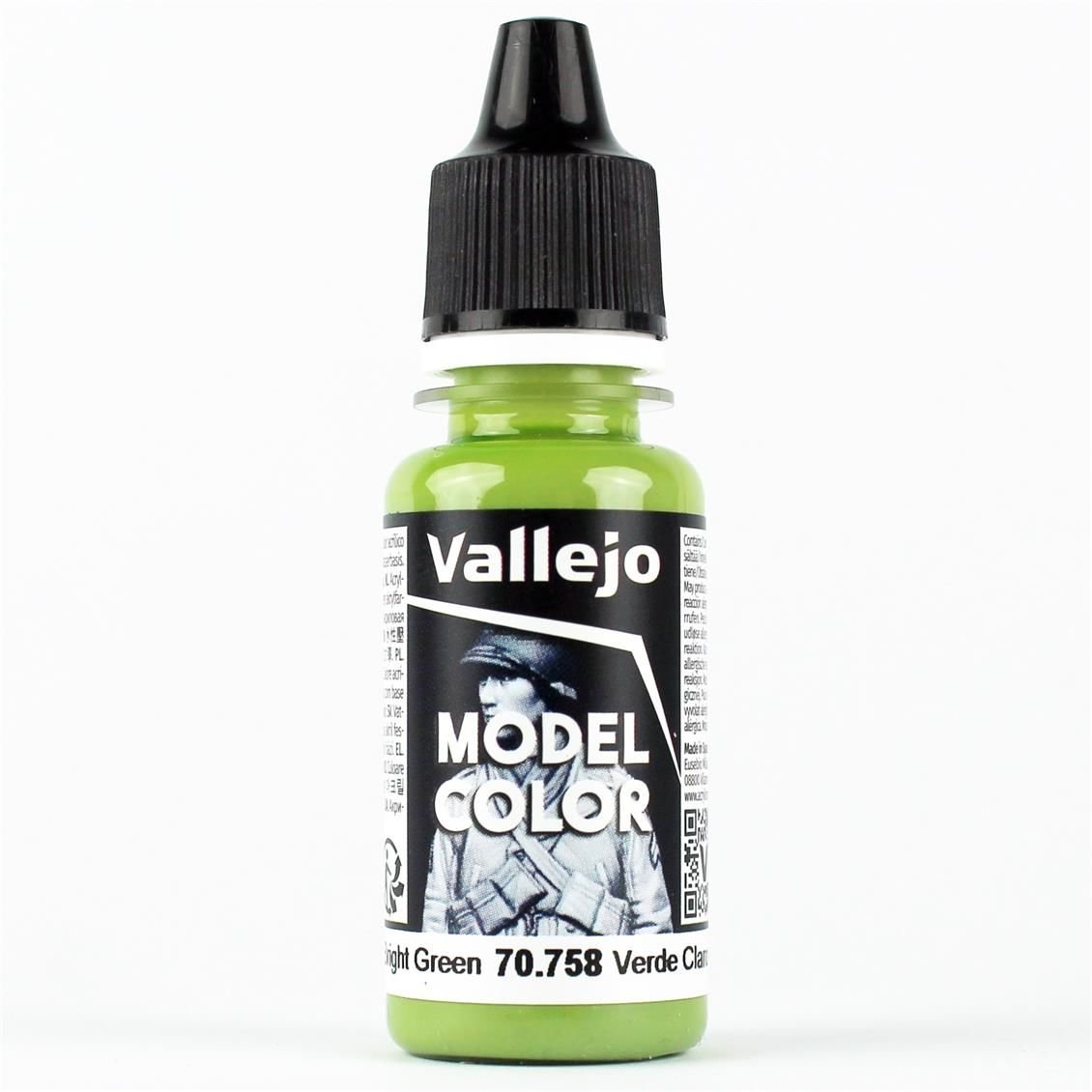 Vallejo 70758 17 ml. (085) Bright Green, Model Color Serisi Model Boyası