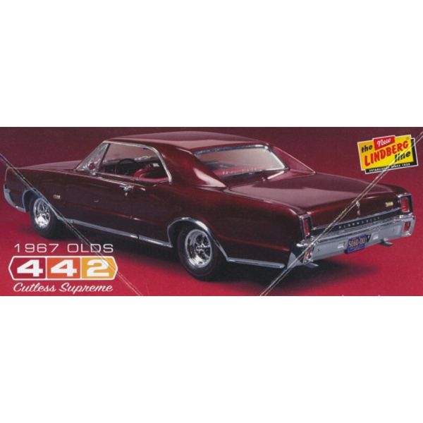 Lindberg 127 1/25 Ölçek, 1967 Oldsmobile 442 Araba, Plastik Model kiti