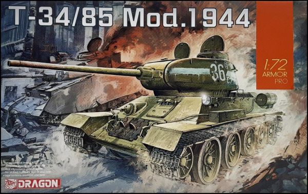 Dragon 7556 1/72 Ölçek, T-34/85 mod. 1944 Tankı Plastik Model Kiti