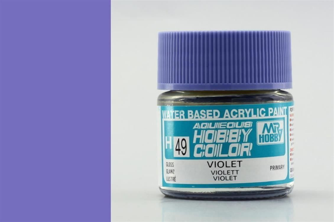 Mr.Hobby H-049 10 ml. Violet, Aqueous Serisi Model Boyası