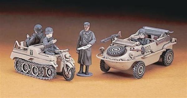 Hasegawa MT13 31113 1/72 Ölçek, Schwimmwagen & Kettenkrad Askeri Araç, Plastik Model kiti