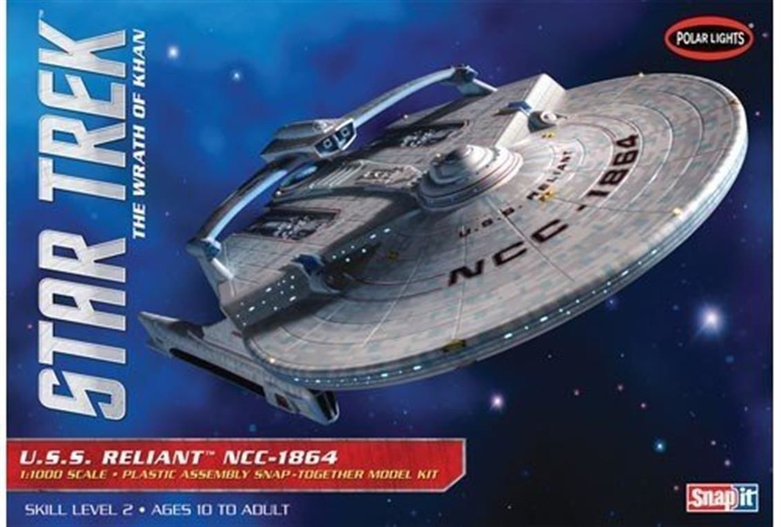 Polar Lights 906 1/1000 Ölçek, Star Trek USS Reliant 11000 Uzay Aracı, Plastik Model kiti