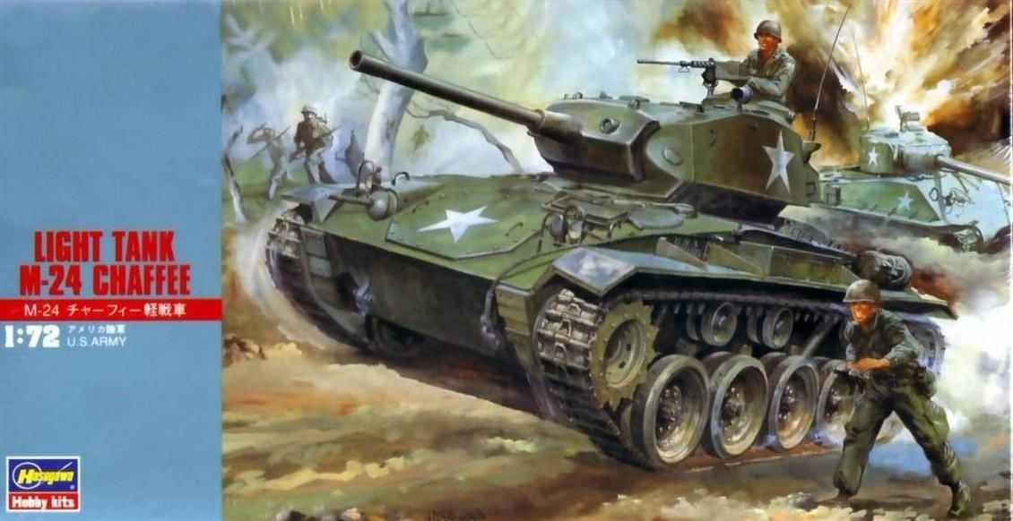 Hasegawa MT19 31119 1/72 Ölçek, M24 Chaffee Light Tankı, Plastik Model kiti