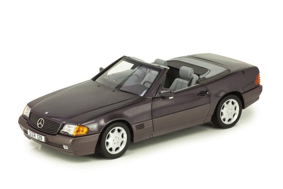 Norev B66040655 1/18 Ölçek, Mercedes Benz 500 SL (R129) Roadster 1989-1995, Bornit Metallic,  Sergilemeye Hazır Metal Araba Mod