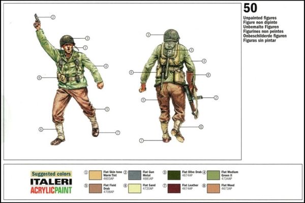 Italeri 6046S 1/72 Ölçek, WWII Amerikan Piyadeleri, Plastik Model kiti