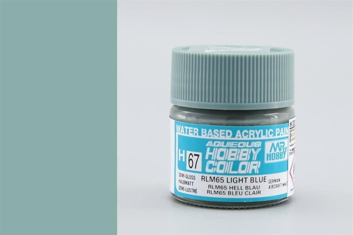 Mr.Hobby H-067 10 ml. RLM65 Light Blue, Aqueous Serisi Model Boyası