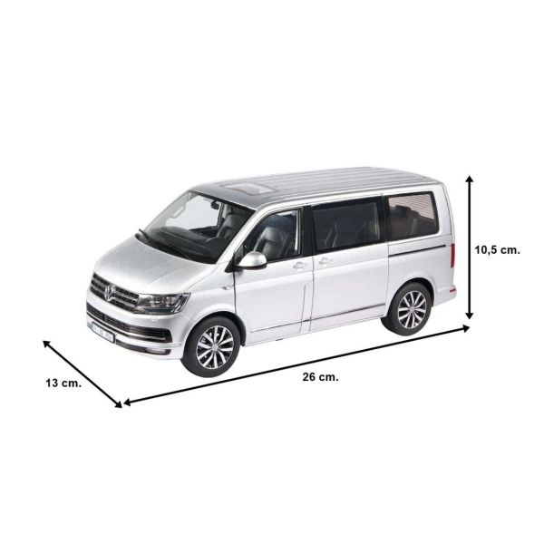 NZG LX95400055 1/18 Ölçek, VW T 6.1 Multivan, Gümüş, Sergilemeye Hazır Metal Minibüs Modeli