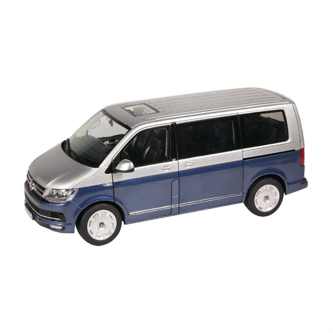 NZG LX95410020 1/18 Ölçek, VW T 6.1 Multivan, Mavi/Gümüş,Sergilemeye Hazır Metal Minibüs Modeli