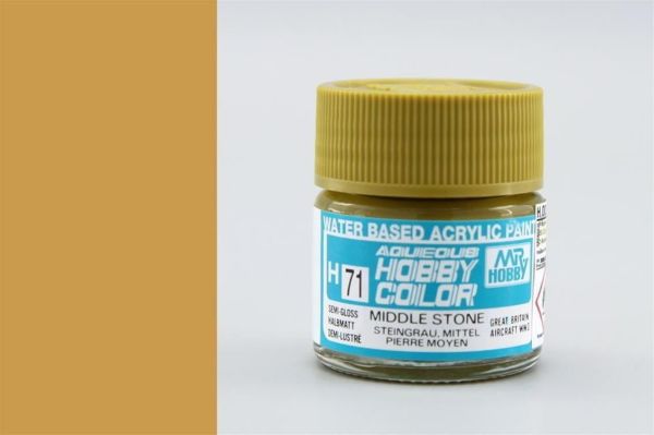 Mr.Hobby H-071 10 ml. Middle Stone, Aqueous Serisi Model Boyası