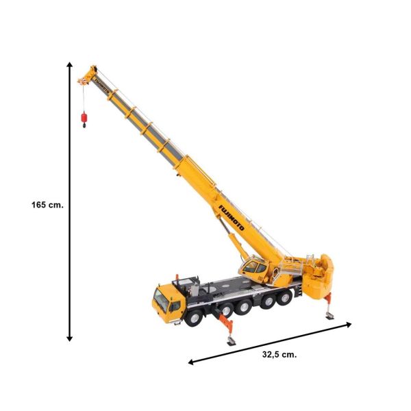 NZG SL95900018 1/50 Ölçek, LIEBHERR LTM1250 Mobil Vinç, (Fujimoto) Sergilemeye Hazır Metal Model