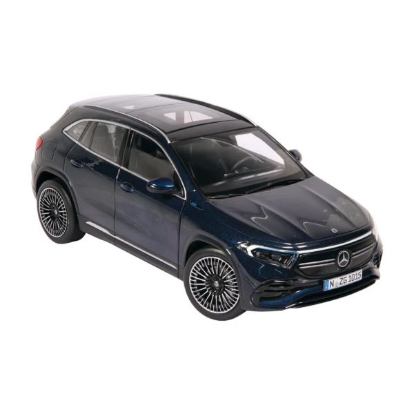 NZG PM10150021 1/18 Ölçek, Mercedes-Benz EQA, Metalik Mavi,Sergilemeye Hazır Metal Araba Modeli