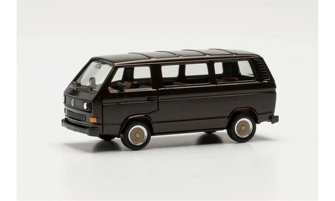 Herpa 430876-002 1/87 Ölçek, VW T3 Minibüs, Bronz Metalik, Sergilemeye Hazır Model Araç