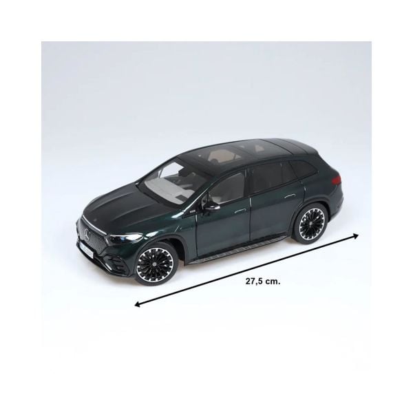 NZG PM10590030 1/18 Ölçek, Mercedes-Benz EQS AMG Line SUV, Yeşil, Sergilemeye Hazır Metal Araba Modeli