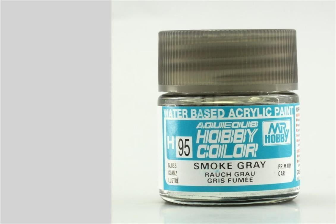 Mr.Hobby H-095 10 ml. Smoke Gray, Aqueous Serisi Model Boyası