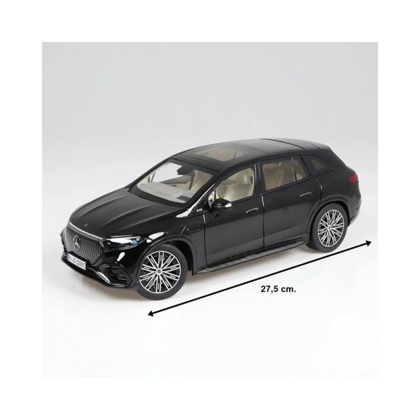 NZG PM10590050 1/18 Ölçek, Mercedes-Benz EQS AMG Line SUV, Siyah, Sergilemeye Hazır Metal Araba Modeli