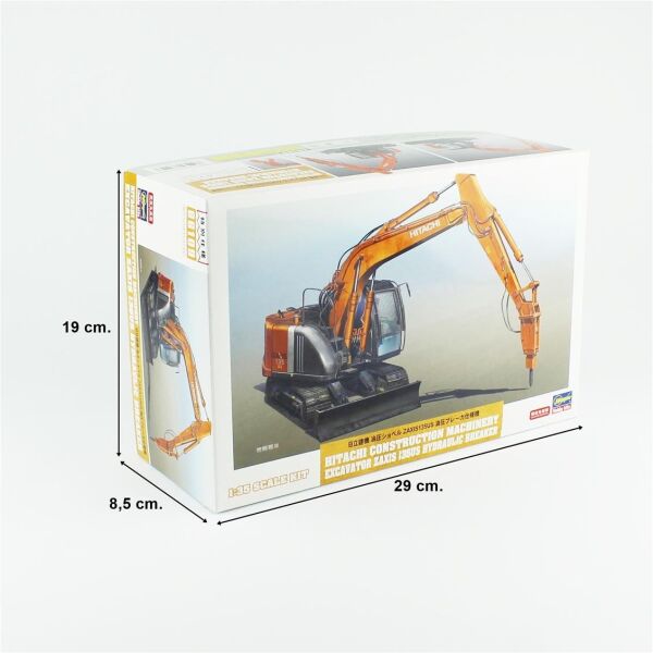 Hasegawa 66109 1/35 Ölçek, Hitachi Construction Machinery Excavator Zaxis 135US Hydraulic Breaker, Plastik Model Kiti