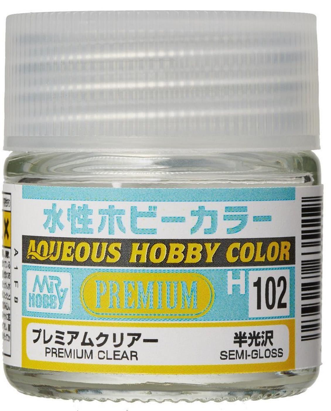 Mr.Hobby H-102 10 ml. Premium Clear Semi-Gloss, Aqueous Serisi Model Boyası