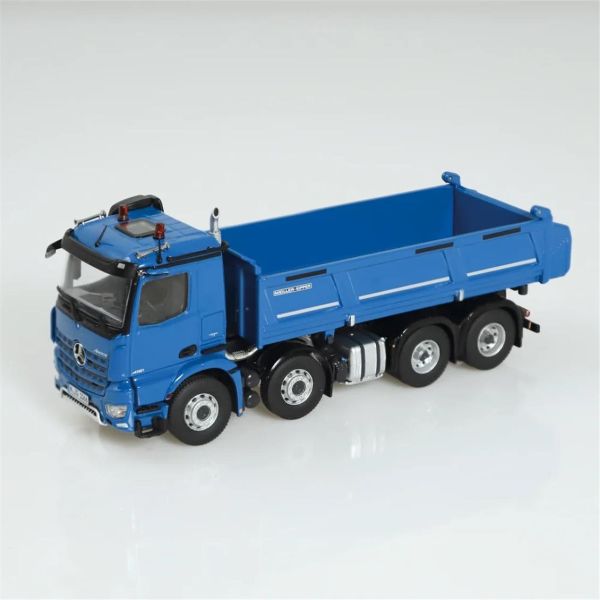 NZG LM10660020 1/50 Ölçek, Mercedes-Benz Arocs 8x4 Damperli Kamyon, Mavi, Sergilemeye Hazır Metal Model