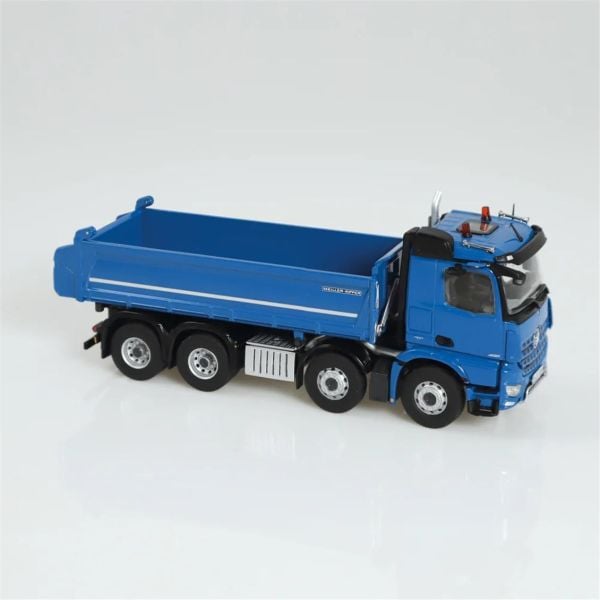 NZG LM10660020 1/50 Ölçek, Mercedes-Benz Arocs 8x4 Damperli Kamyon, Mavi, Sergilemeye Hazır Metal Model