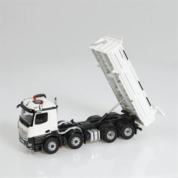 NZG LM1066/40 1/50 Ölçek, Mercedes-Benz Arocs 8x4 Damperli Kamyon, Beyaz, Sergilemeye Hazır Metal Model