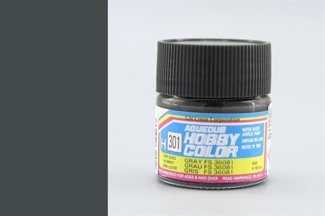 Mr.Hobby H-301 10 ml. Gray FS 36081, Aqueous Serisi Model Boyası