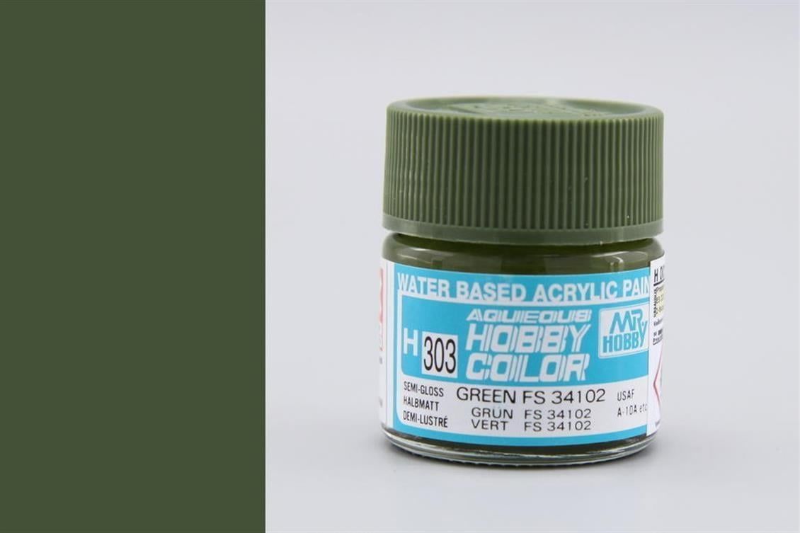 Mr.Hobby H-303 10 ml. Green FS 34102, Aqueous Serisi Model Boyası