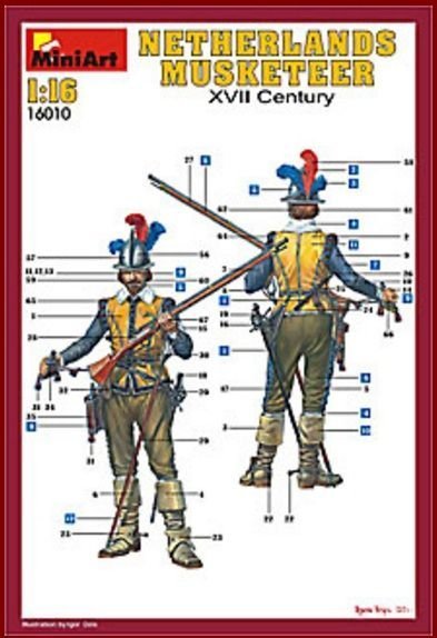 1/16 Netherlands Musketeer XVII c.