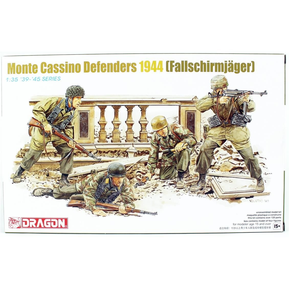 Dragon 6514 1/35 Ölçek, Monte Cassino Savunucuları (Paraşütçüler-1944) Figürleri Plastik Model Kiti