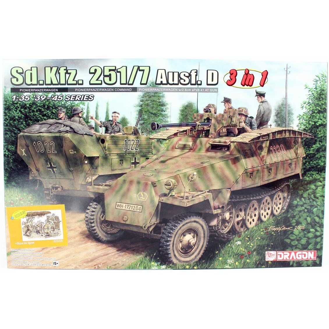 Dragon 6223 1/35 Ölçek, Sd.Kfz. 251/7 Ausf. D (3 in 1) Personel Taşıyıcı Plastik Model Kiti