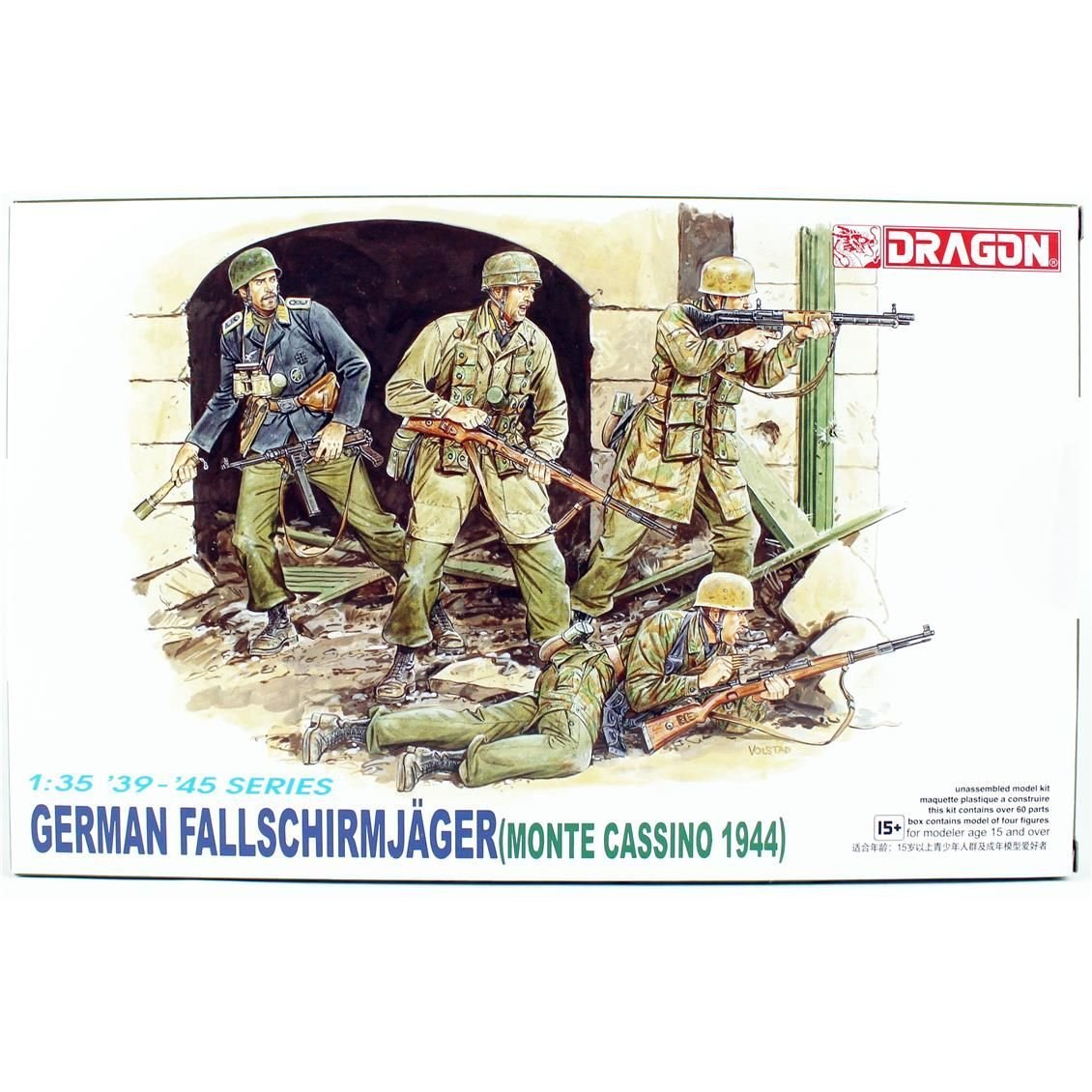 Dragon 6005 1/35 Ölçek, Alman Paraşütcüler (Monte Cassıno 1944) Figürleri Plastik Model Kiti