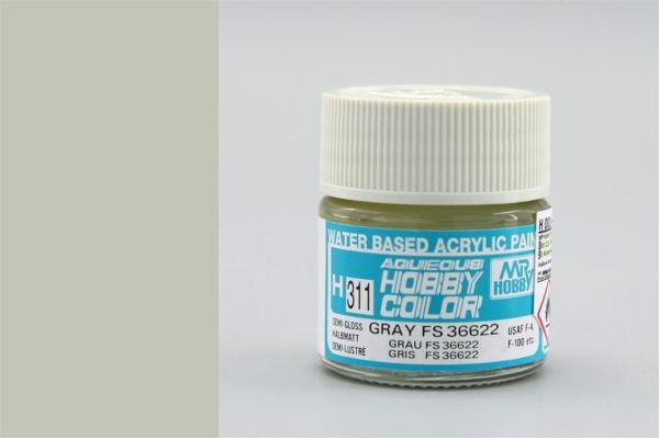 Mr.Hobby H-311 10 ml. Gray FS 36622, Aqueous Serisi Model Boyası