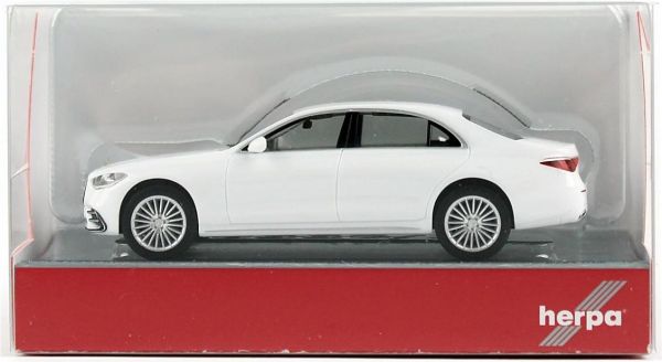 Herpa 420907-002 1/87 Ölçek, Mercedes Benz S-Klasse, Beyaz, Sergilemeye Hazır Model Araç