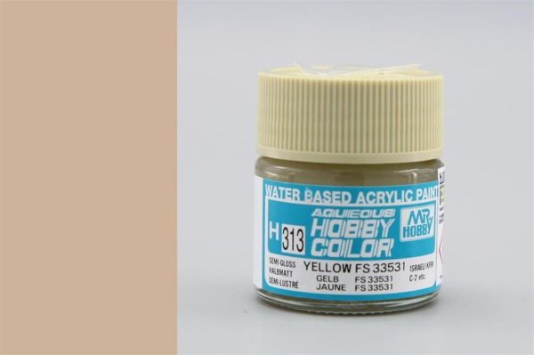 Mr.Hobby H-313 10 ml. Yellow FS 33531, Aqueous Serisi Model Boyası