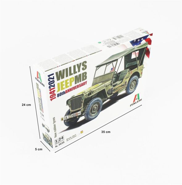 Italeri 3635S 1/24 Ölçek, Jeep Willys MB, Plastik Model kiti