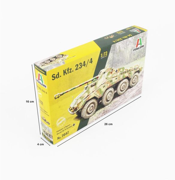 Italeri 7047S 1/72 Ölçek, Sd. Kfz. 234/4 Zırhlı Araç, Plastik Model kiti