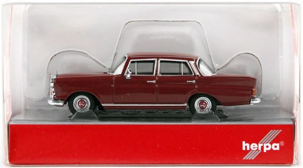 Herpa 420457-002 1/87 Ölçek, MB 200 W110 Kırlangıç Kasa, Bordo, Sergilemeye Hazır Model Araç