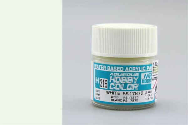 Mr.Hobby H-316 10 ml. White FS 17875, Aqueous Serisi Model Boyası