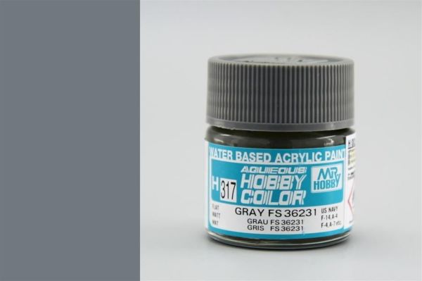 Mr.Hobby H-317 10 ml. Gray FS 36231, Aqueous Serisi Model Boyası