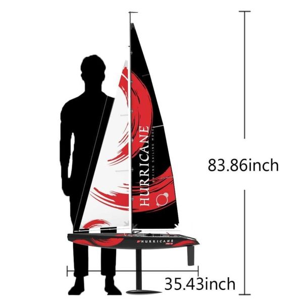 Volantex EXA791-2 Hurricane 100 cm. ABS Gövde, Yelken ve Dümen Servolu,Yarış Tipi RC Yelkenli Model Tekne