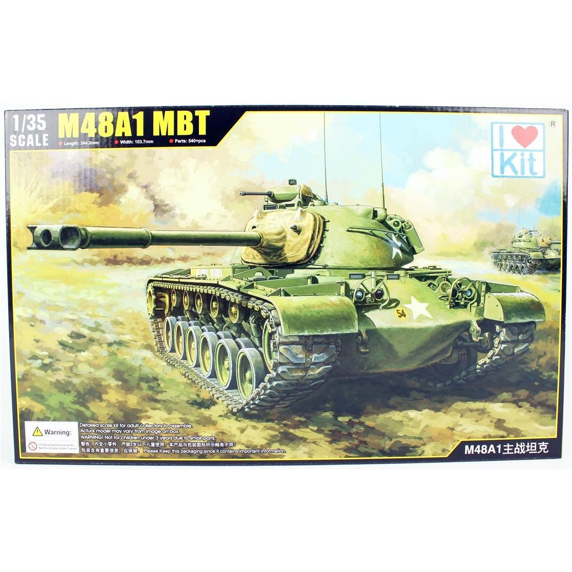 I Love Kit 63531 1/35 Ölçek, M48A1 Ana Muhabere Tankı, Plastik Model kiti