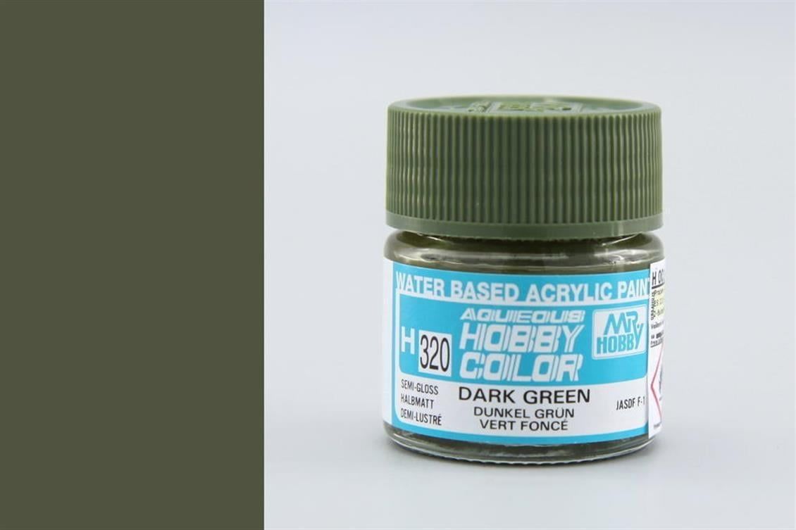 Mr.Hobby H-320 10 ml. Dark Green, Aqueous Serisi Model Boyası