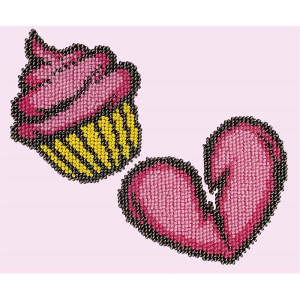 MiniArt Cupcake, Kalp Boncuk Nakış Seti