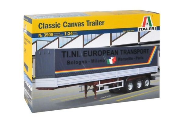 Italeri 3908S 1/24 Ölçek, Canvas 40ft (Classic) Tır Dorsesi, Plastik Model kiti