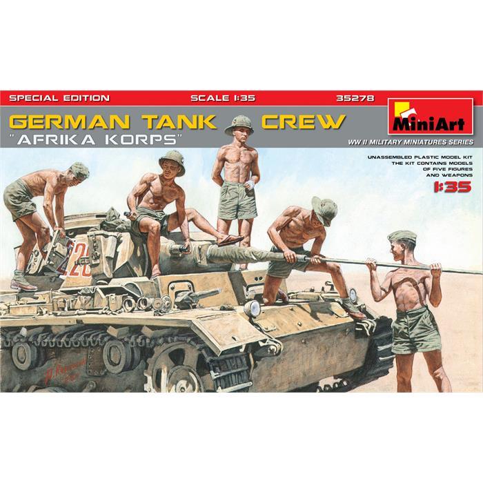 MiniArt Alman Tank Mürettebatı Afrika Korps. Özel Üretim